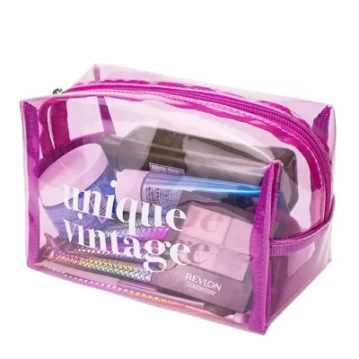 Bolsa de maquiagem feminina em massa transparente néon pvc à prova d'água sacos de higiene pessoal de viagem bolsa de cosméticos transparente de plástico